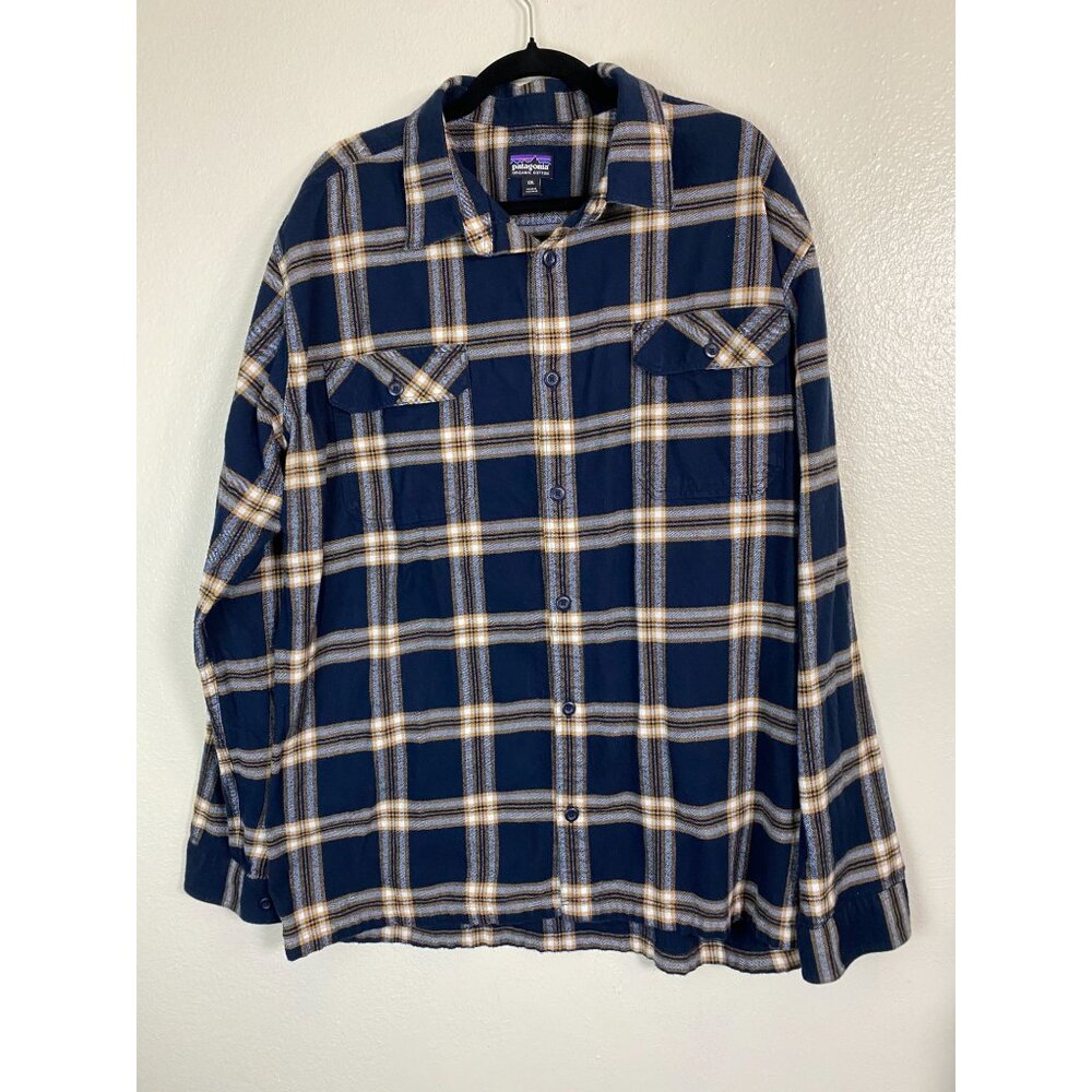 Patagonia Long Sleeve Organic Cotton Midweight Fjord Flannel Shirt Men's Size XX